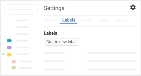Gmail labels creation